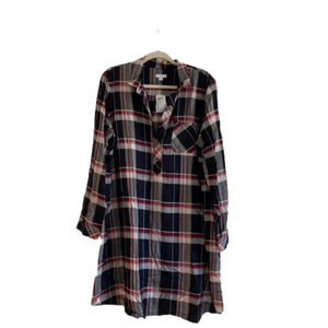 J.Jill | Black Plaid Button Up Dress